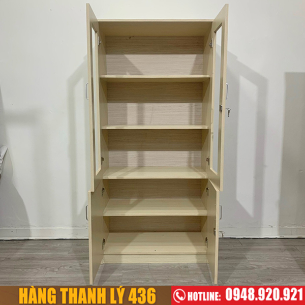 tugovp-hangthanhly436-2-1 Tủ hồ sơ cửa kính 4 cánh mới 99%