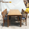 Bộ Bàn Ăn 6 Ghế Cabin Gỗ Tự Nhiên Cũ 1 bo ban an cu