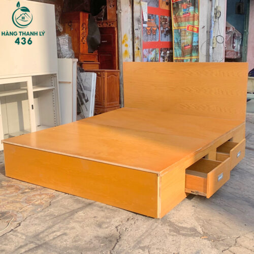 Giường Gỗ MDF 2 Hộc Kéo 1m6x2m Cũ 3 giuong cu gia re 1