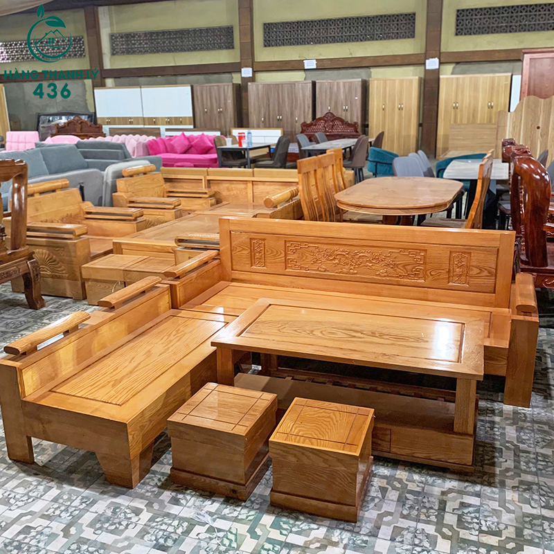 Thanh Lý Bộ Salon Gỗ Sồi Góc L Mới 99% thanh-ly-bo-salon-go-soi-goc-l-moi-99-1 Thanh Lý Bộ Salon Gỗ Sồi Góc L Mới 99%