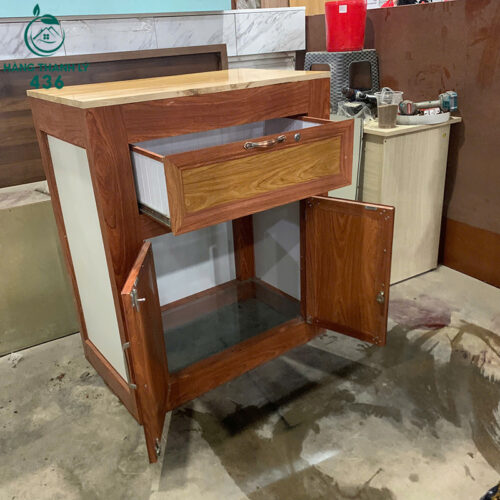 Tủ Bếp Mini Alu Mặt Đá Cũ 4 tu bep mini nhom alu mat da cu 3