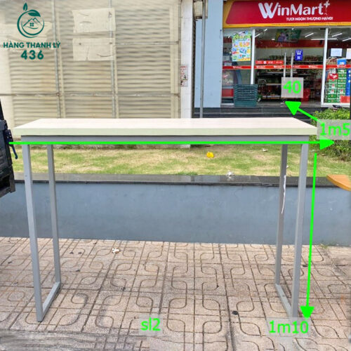 Bàn Bar Cũ Chân Sắt 1M5x1M1 Giá Rẻ 3 ban bar cu