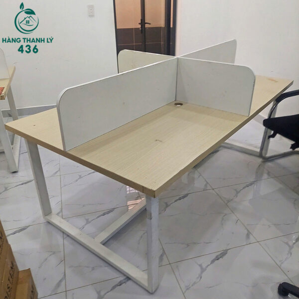 ban lam viec cum 4 ngan cu 2mx1m 2