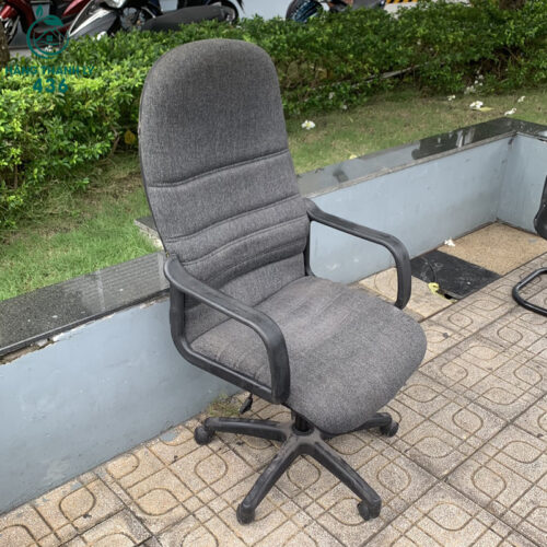Ghế Văn Phòng Cũ Lưng Cao Bọc Vải Xám 3 ghe van phong cu gia re 8