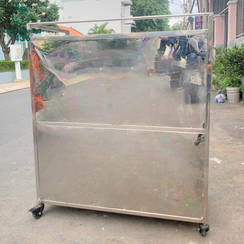 Quầy Xe Inox Cũ 1M05x1M35 Giá Rẻ 3 quay xe cu 2