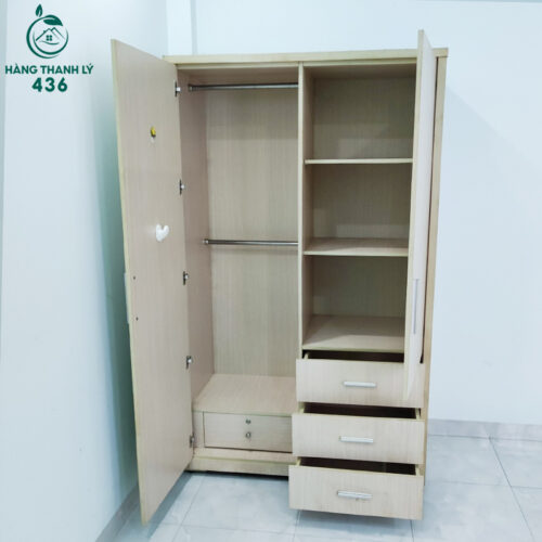Tủ Quần Áo 2 Cánh 1M2 Cũ Giá Ưu Đãi 3 tu quan ao cu 3