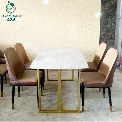 10+ Mẫu Bộ Bàn Ăn Mặt Đá Ceramic 4 Ghế Cũ Giá Rẻ 4 Thanh ly bo ban an 7