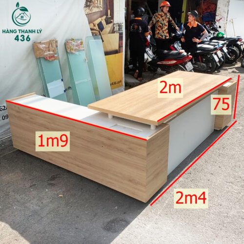 Bàn Giám Đốc Cũ Góc Chữ L Sang Trọng Hiện Đại 4 ban giam doc cu