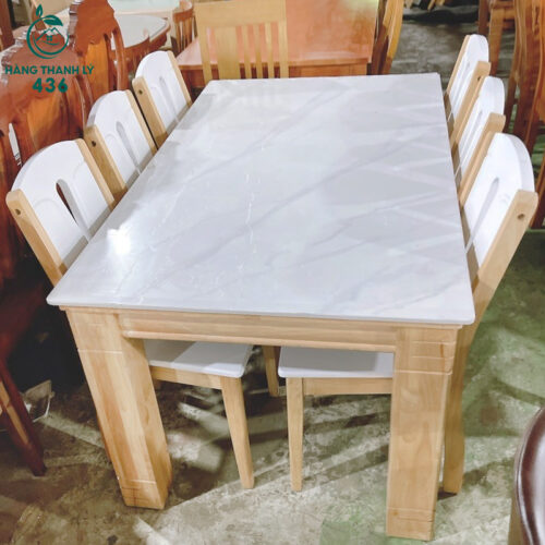 Thanh Lý Bộ Bàn Ăn 6 Ghế Mặt Đá Sang Trọng Mới 99% 3 bo ban an thanh ly 2 1