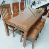 Thanh Lý Bộ Bàn Ăn Gỗ Sồi Màu Tự Nhiên 6 Ghế Mới 99% 1 bo ban an thanh ly 5
