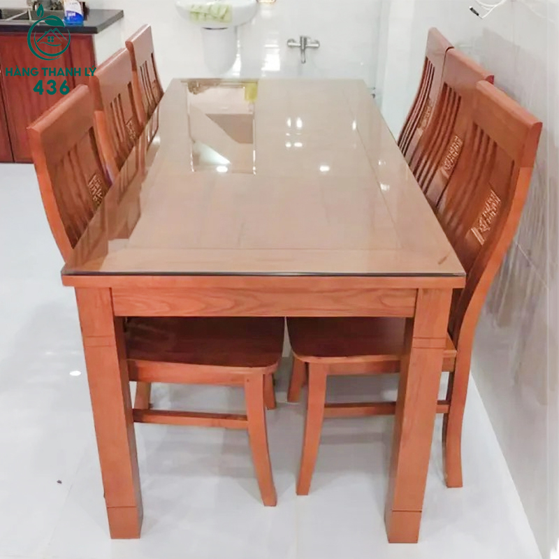 Bàn ăn gỗ tự nhiên thanh lý