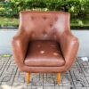 Ghế Sofa Đơn Cũ Bọc Da Màu Nâu Sale Giá Rẻ 1 ghe sofa don cu 2