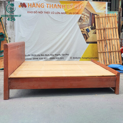 Giường Gỗ Tự Nhiên Cũ 1M6x2M Sale Giá Rẻ 3 giuong cu gia re 3 1
