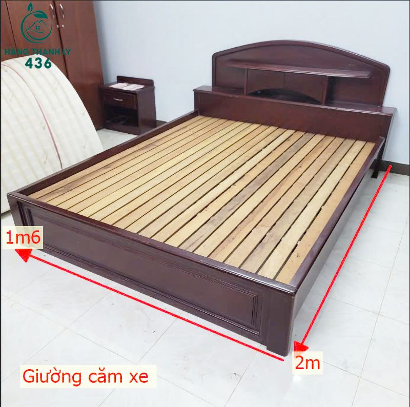 Giường Cũ 1M6x2M Gỗ Căm Xe Cổ Điển Giá Rẻ giuong-cu Giường Cũ 1M6x2M Gỗ Căm Xe Cổ Điển Giá Rẻ