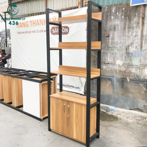 Kệ Trưng Bày Cũ 2Mx80CM Khung Sắt Sale Giá Rẻ 3 ke trung bay cu 2