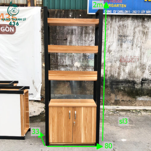 Kệ Trưng Bày Cũ 2Mx80CM Khung Sắt Sale Giá Rẻ 4 ke trung bay cu