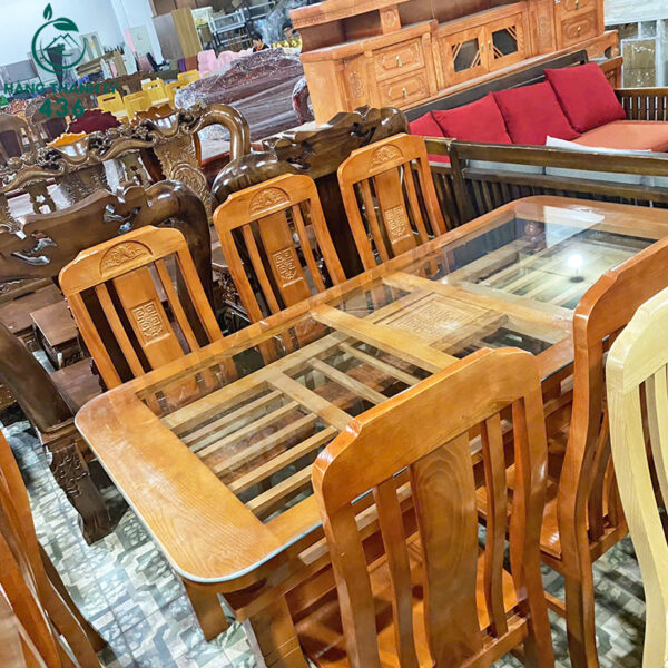 thanh ly bo ban an go tu nhien phong cach co dien 1