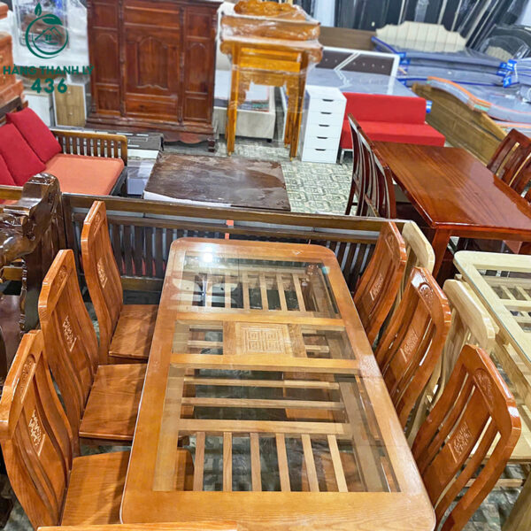 thanh ly bo ban an go tu nhien phong cach co dien 3