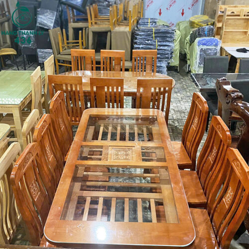 thanh ly bo ban an go tu nhien phong cach co dien 4