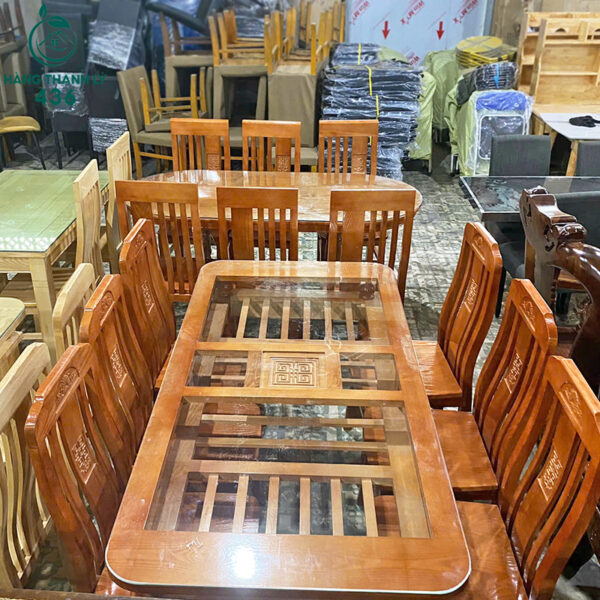 thanh ly bo ban an go tu nhien phong cach co dien 4