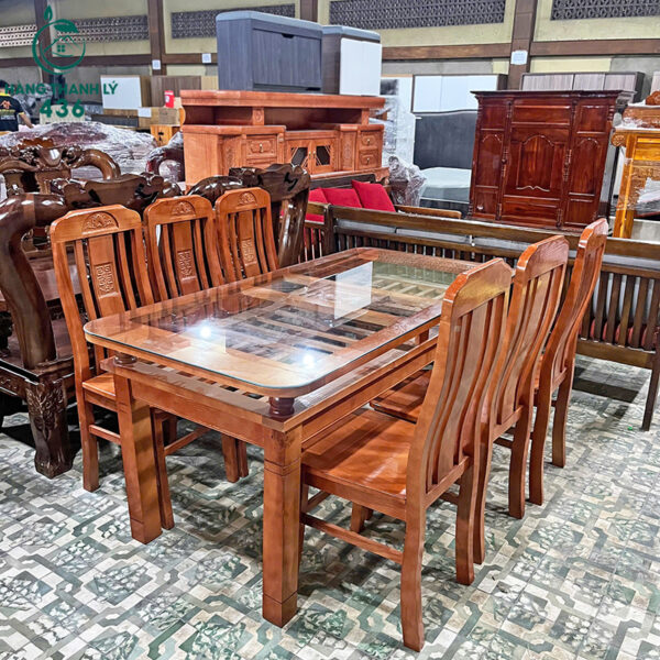 thanh ly bo ban an go tu nhien phong cach co dien 5