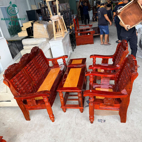 Thanh Lý Bộ Salon Gỗ Tràm Mặt Hồng Đào Mới 99% 5 thanh ly bo salon go tram mat hong dao moi 99 3