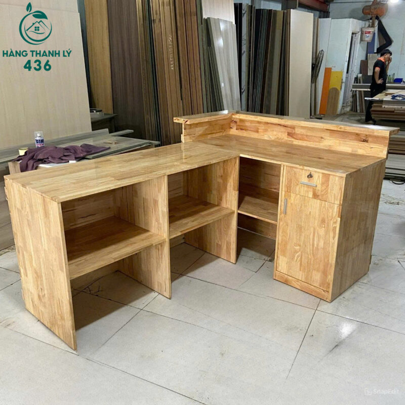 thanh-ly-quay-pha-che3-800x800 Thanh Lý Quầy Gỗ Tự Nhiên Góc L Mới 99%