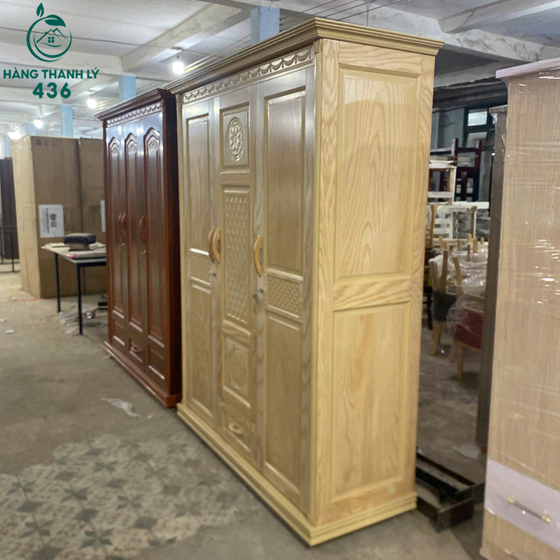 Thanh Lý Tủ Quần Áo 3 Cánh Gỗ Phủ Sồi 1M6X2M Mới 99% 9 thanh ly tu quan ao 3 canh go phu soi moi 99 gia re 1