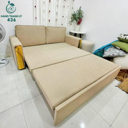 Bộ Sofa Bed Bọc Vải Kèm Bàn 1M2 Cũ Giá Rẻ 4 bo sofa cu 2
