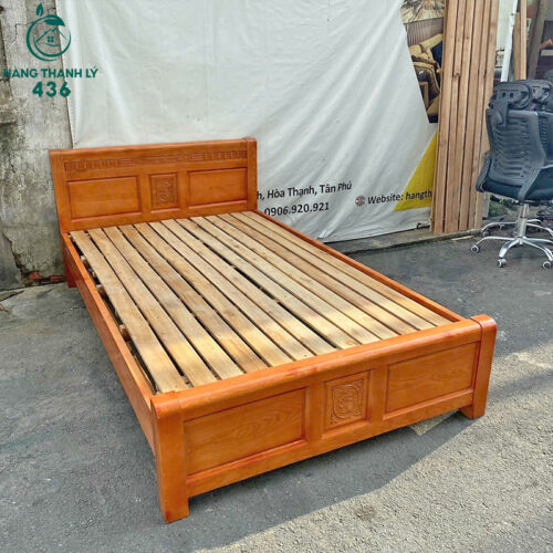 Giường Đơn 1M2 Gỗ Xoan Đào Cũ Giá Rẻ 3 giuong go cu gia re 2