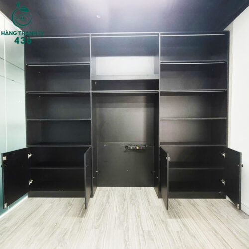 Kệ Tủ Trưng Bày Kèm Bàn Gỗ Cũ Sang Trọng 3 ke tu trung bay 3