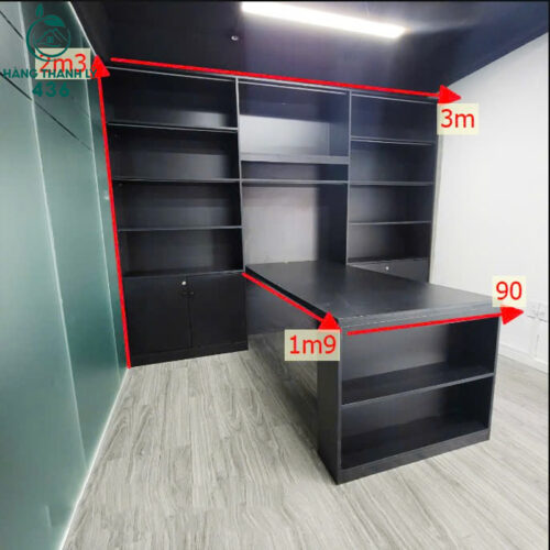 Kệ Tủ Trưng Bày Kèm Bàn Gỗ Cũ Sang Trọng 5 ke tu trung bay cu 9