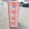 Tủ Nhựa Sake 4 Tầng Màu Hồng Cũ Hàng Đẹp 1 tu quan ao nhua cu 1