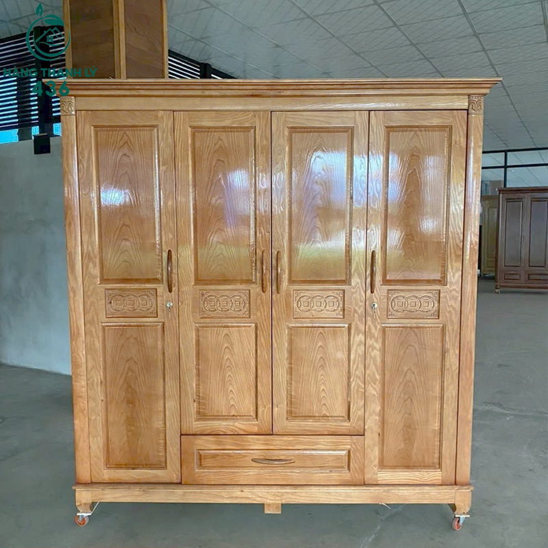 Thanh Lý Tủ Áo Sồi Truyền Thống 4 Cánh 1M8 Mới 99% tu-quan-ao-thanh-ly-16 Thanh Lý Tủ Áo Sồi Truyền Thống 4 Cánh 1M8 Mới 99%