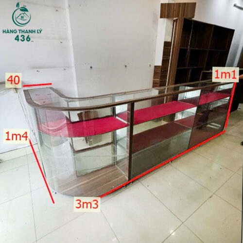 Tủ Kính Trưng Bày Cũ Góc L Sang Trọng 4 tu trung bay cu 3 1