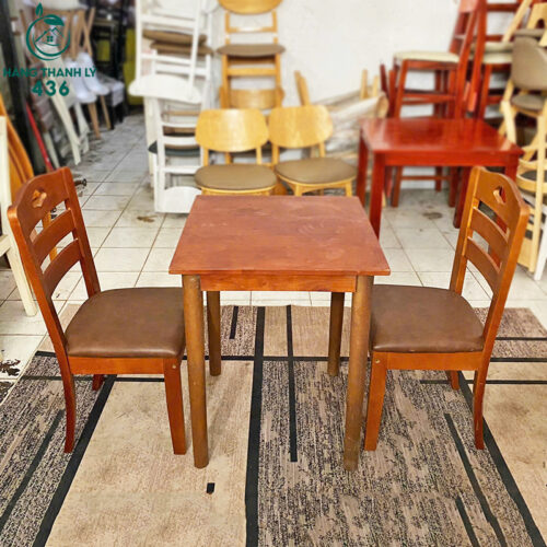 Bộ Bàn 2 Ghế Gỗ Có Đệm Cũ Giá Rẻ 3 ban ghe cafe cu 31