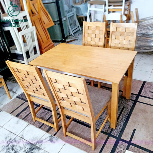 Bộ Bàn Ghế Ăn Gỗ Hiện Đại Cũ Giá Rẻ 3 ban ghe quan cafe 2