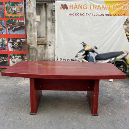 Bàn Họp Gỗ MDF 2Mx1M Màu Nâu Cũ Giá Rẻ 3 ban hop cu 2 1