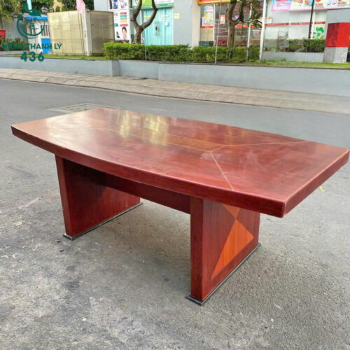 Bàn Họp Gỗ MDF 2Mx1M Màu Nâu Cũ Giá Rẻ 4 ban hop cu 3 1