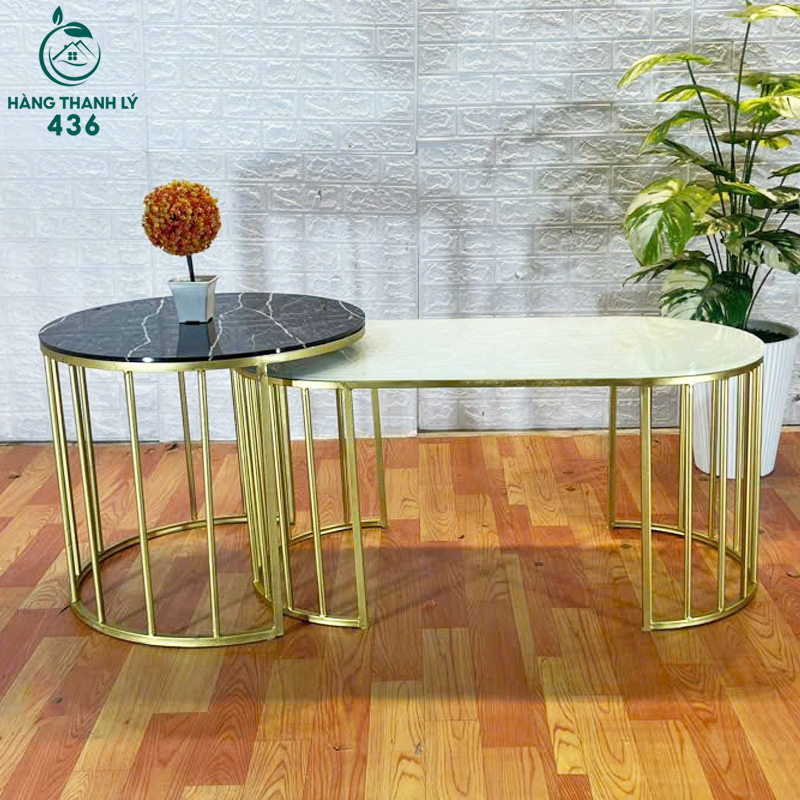 ban-sofa-thanh-ly-25 Bàn Sofa Đôi Oval Mặt Kính Sang Trọng Mới 99% (Nhiều Màu)