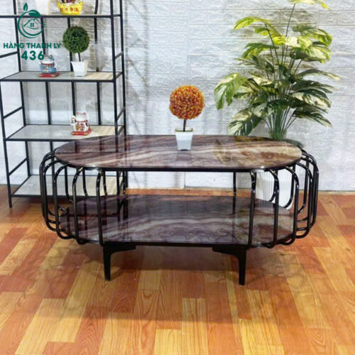 Bàn Sofa Oval Mặt Kính Cao Cấp Mới 99% (Nhiều Màu) 9 ban sofa thanh ly 26 1