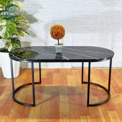 Bàn Sofa Oval Mặt Kính Sang Trọng Mới 99% (Nhiều Màu) 4 ban sofa thanh ly 29