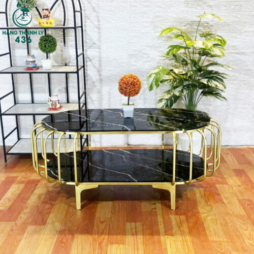 Bàn Sofa Oval Mặt Kính Cao Cấp Mới 99% (Nhiều Màu) 4 ban sofa thanh ly 34 1