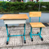 Bộ Bàn Ghế Học Sinh Khung Sắt Cũ Giá Rẻ (Nhiều Màu) 2 bo ban ghe hoc sinh cu