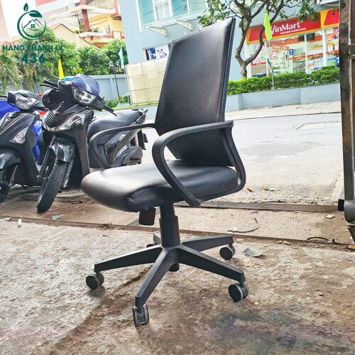 Ghế Xoay Cũ Bọc Da Chân Nhựa Cứng Cáp 3 ghe van phong cu 1 1