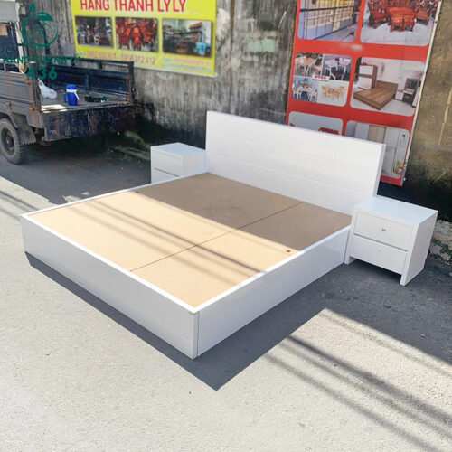 Combo Giường Gỗ 2M Kèm Tab Trắng Cũ Giá Rẻ 3 giuong cu 5