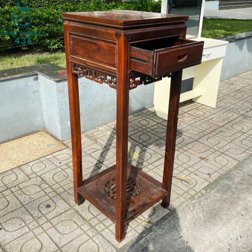 Đôn Gỗ Vuông 40CM Cổ Điển Cũ 4 ke tho cu 1