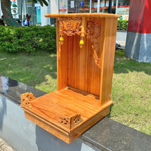 Kệ Thờ Ông Địa Gỗ Tự Nhiên 40CM Cũ 4 ke tho ong dia cu 123