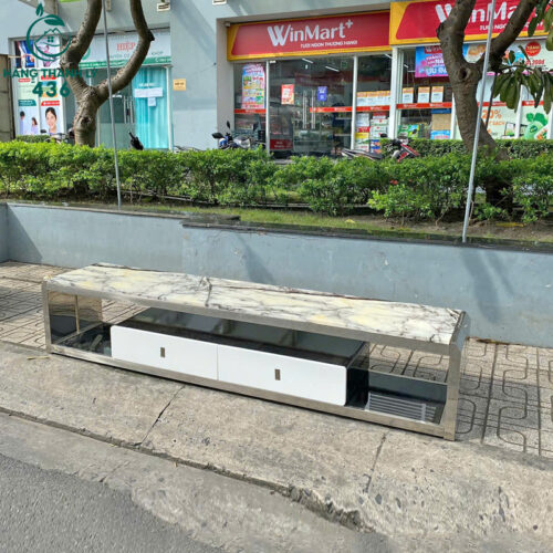 Kệ Tivi 2Mx40CM Mặt Đá Khung Inox Cao Cấp Cũ 3 ke tivi cu 1