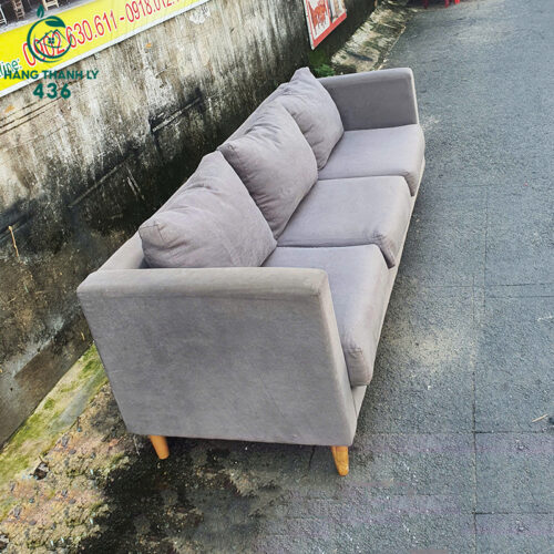 Băng Ghế Sofa Cũ 2Mx75CM Bọc Vải Xám 4 sofa cu 1